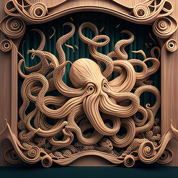 3D модель Octopus bimaculoides (STL)